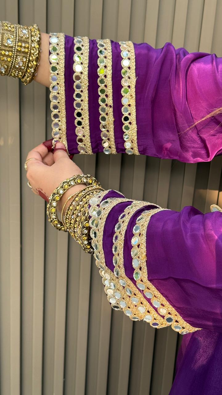 Riyana Salwar Suit- Black, Purple, Pink, Red, Yellow