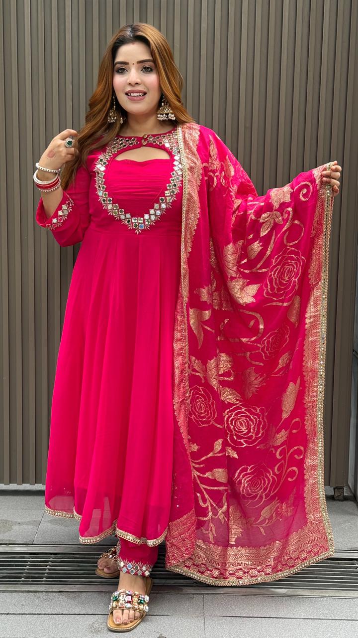 Nayira Anarkali- Magenta