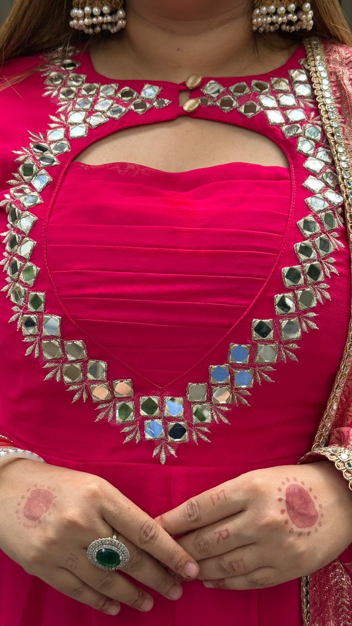 Nayira Anarkali- Magenta