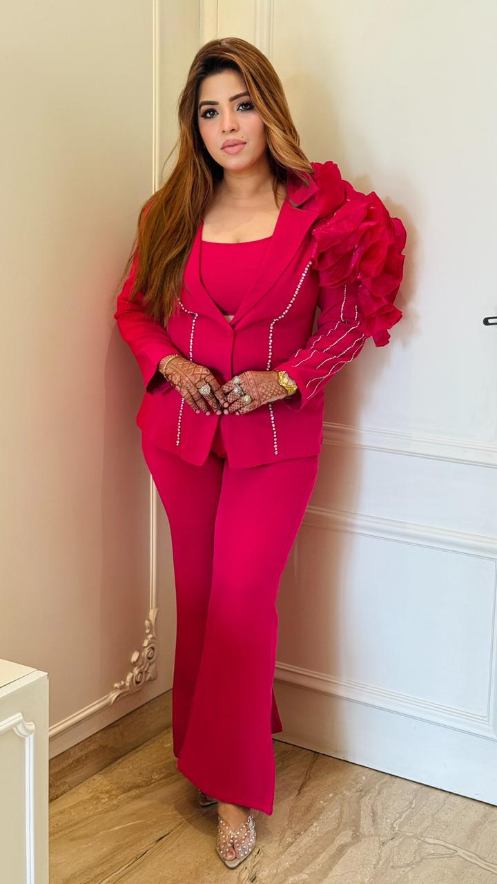 Aavya Cordset- Pink, Yellow, Black