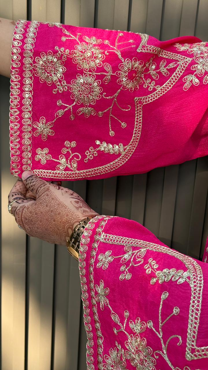 Aavira Suit Set- Pink, Navy