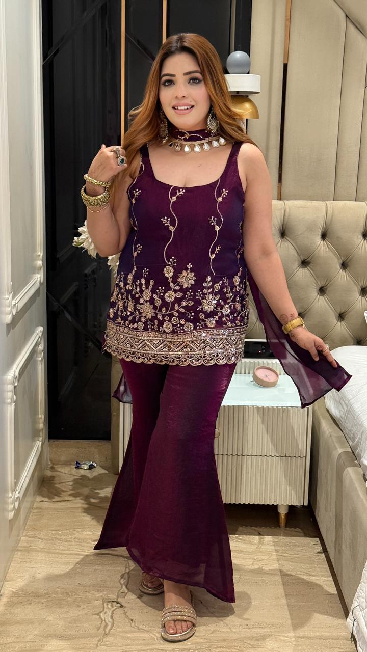 Avyira Suit Set- Green, Pink, Blue, Purple