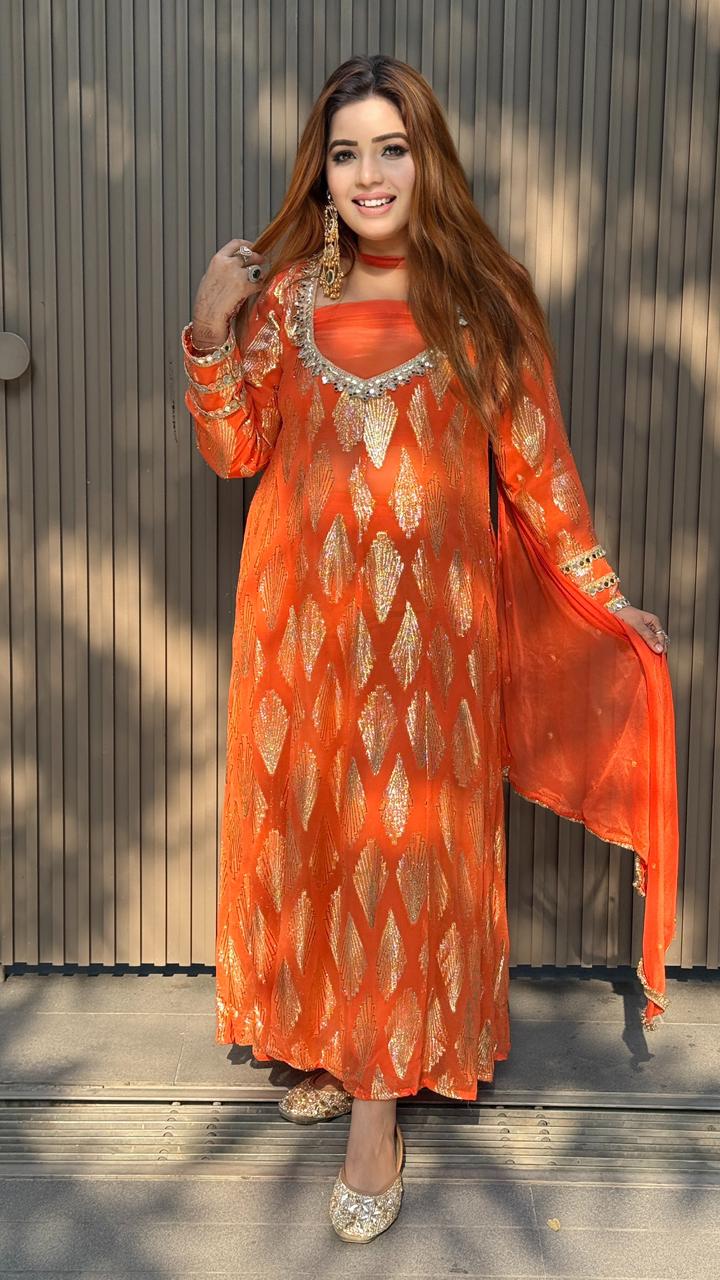 Rehaya Nyra Cut Set- Orange