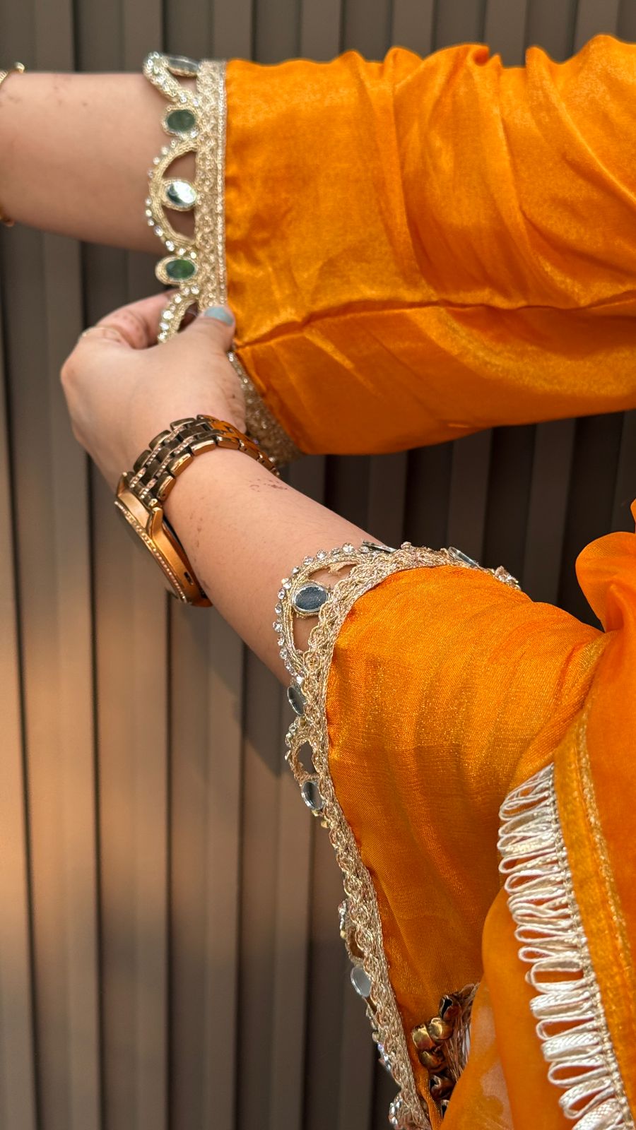 Arvaya Farshi Suit- Purple, Orange, Beige, Blue