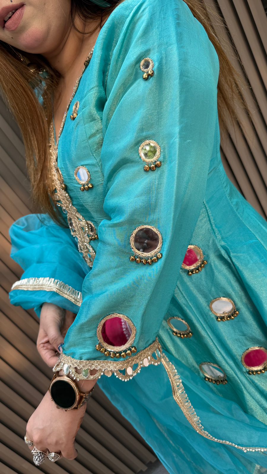 Arvaya Farshi Suit- Purple, Orange, Beige, Blue