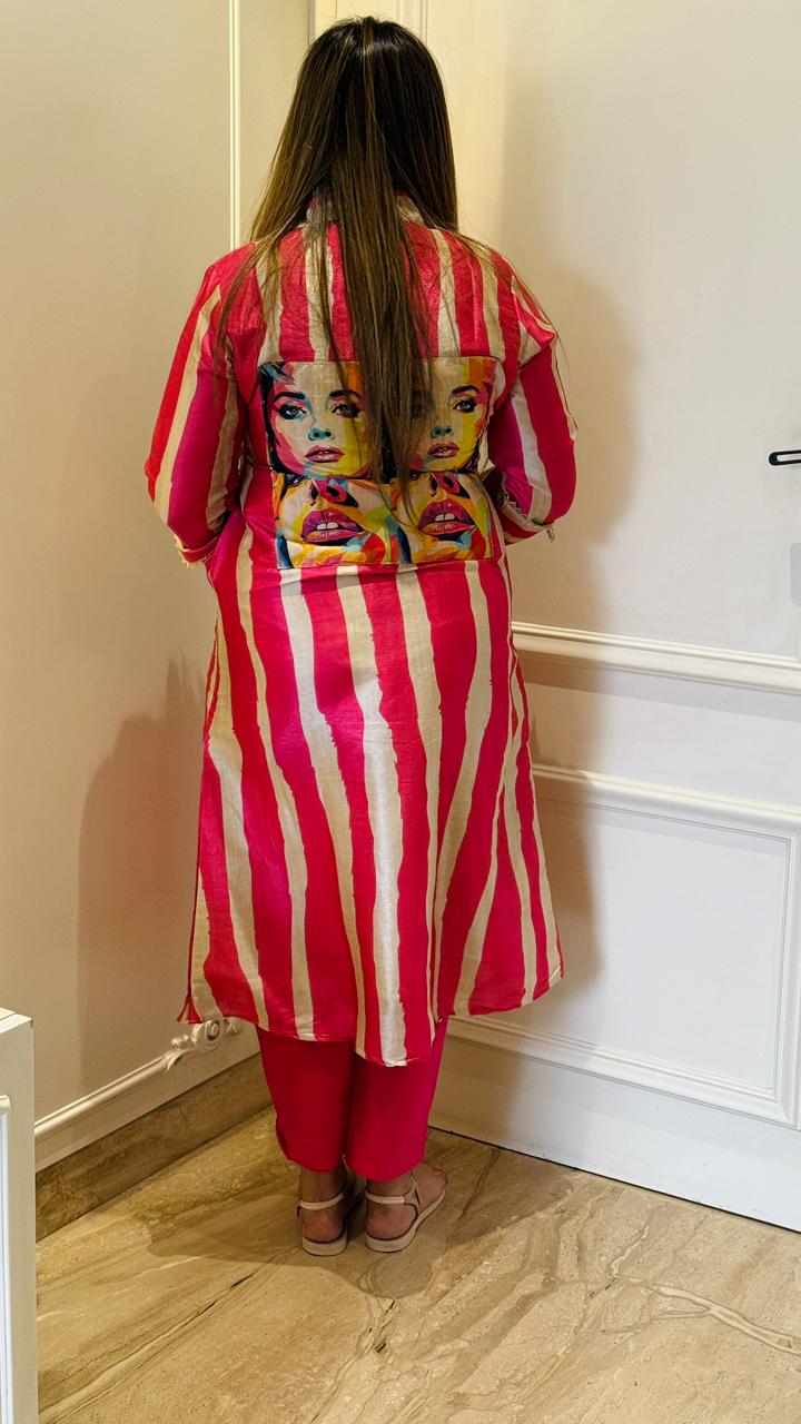 Avenya Suit Set- Red, Pink