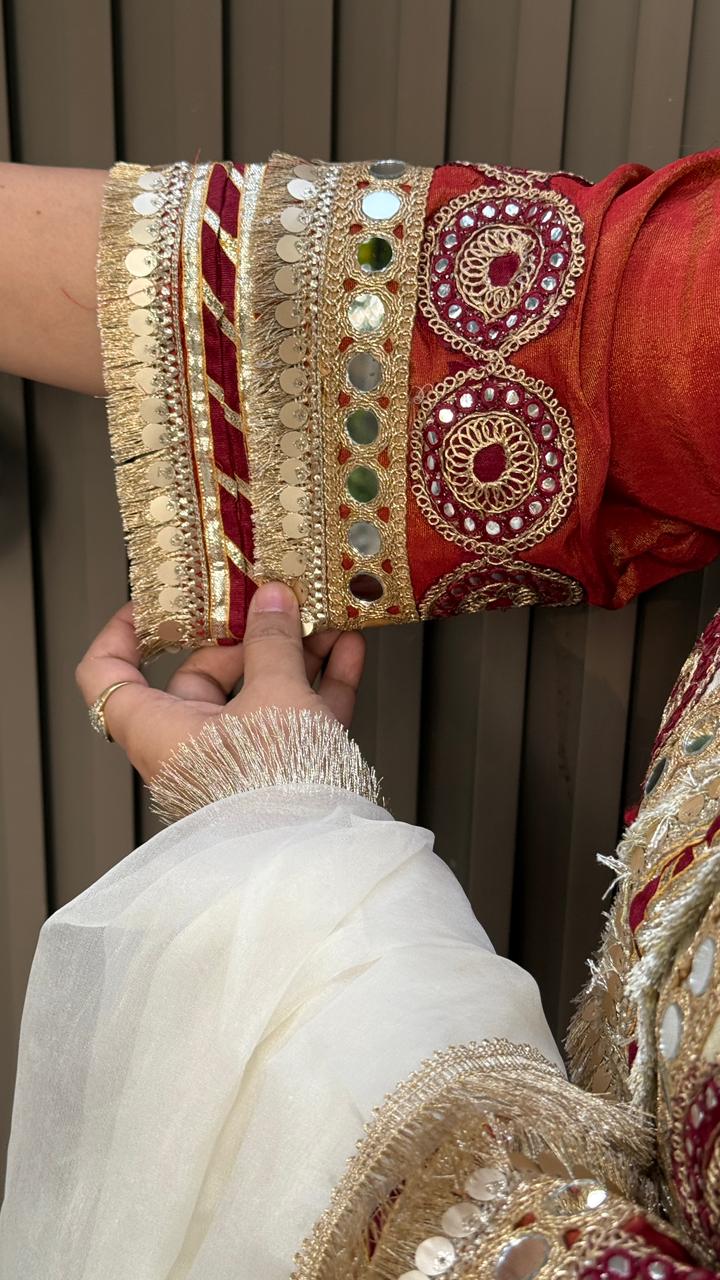 Zaviya Plazo Suit Set- Brown