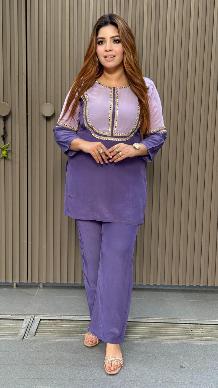 Avina Cordset- Purple, Black