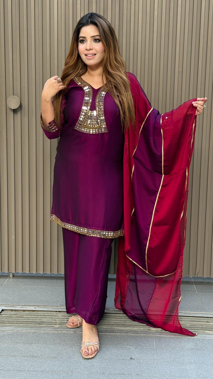 Selvina Suit Set- Purple