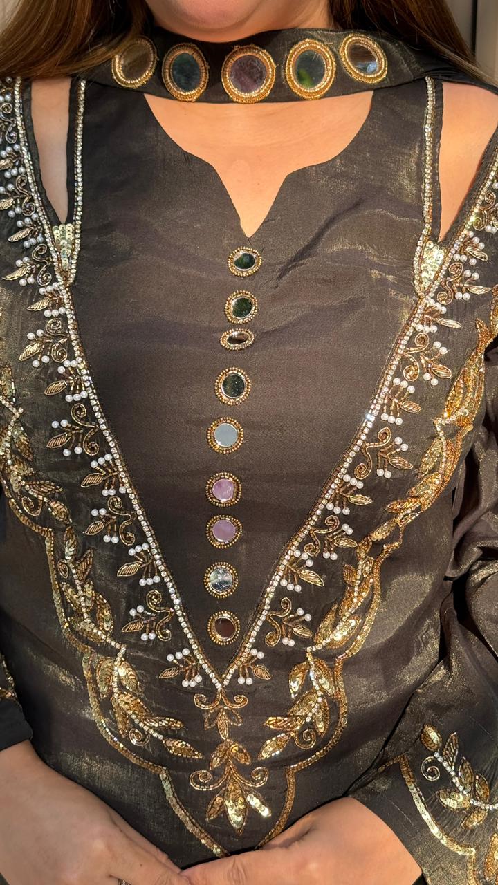 Nayvya Suit Set - Brown, Purple, Beige, Red