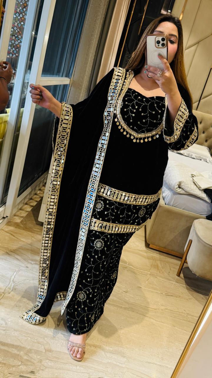 Riyana Cordset- Purple, Black