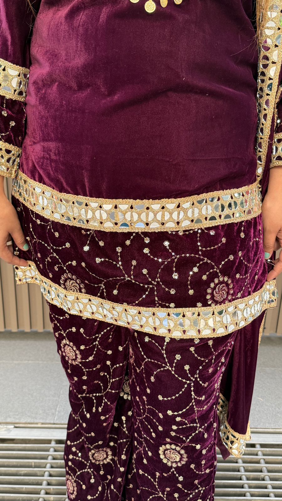 Riyana Cordset- Purple, Black