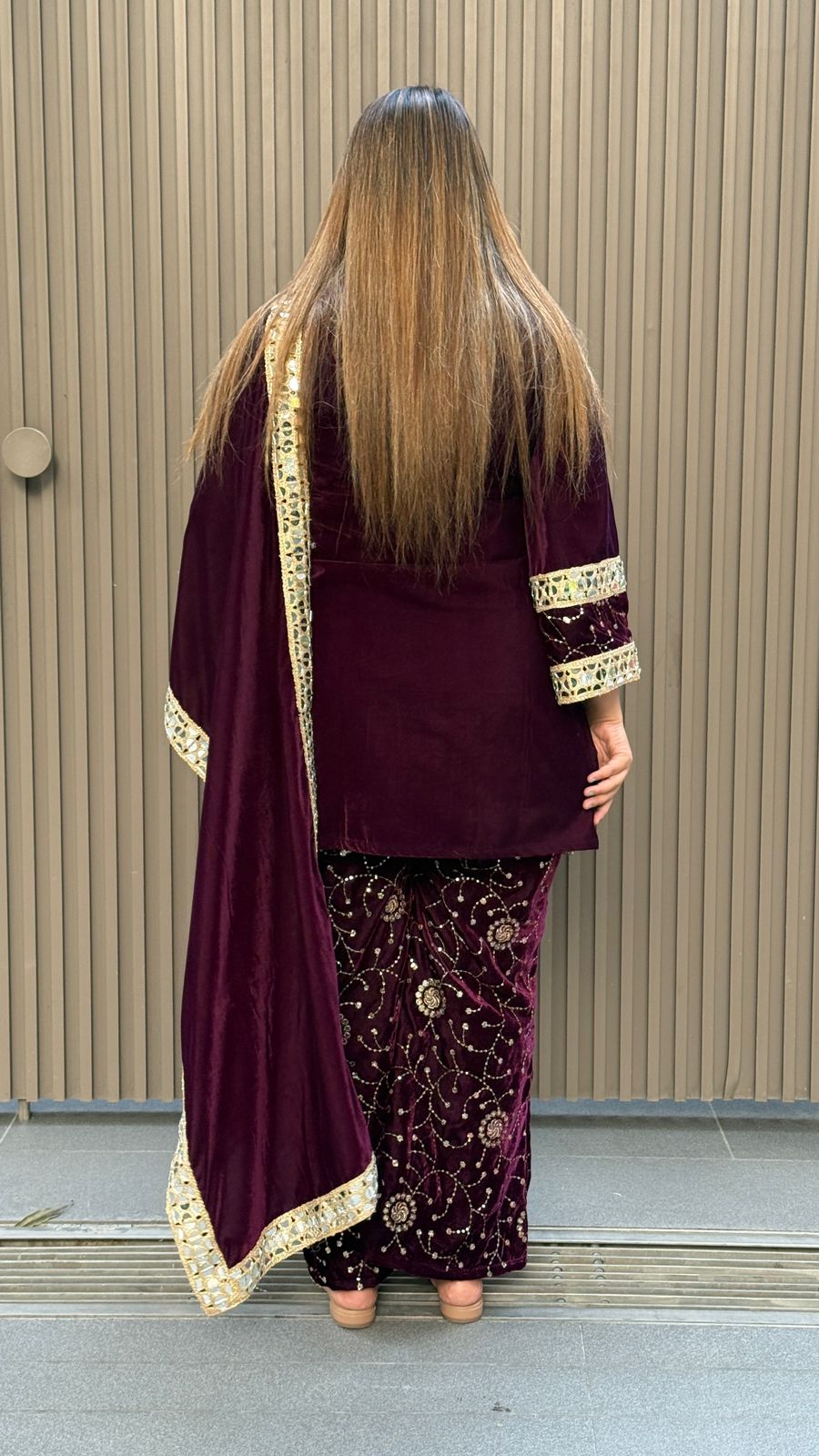 Riyana Cordset- Purple, Black
