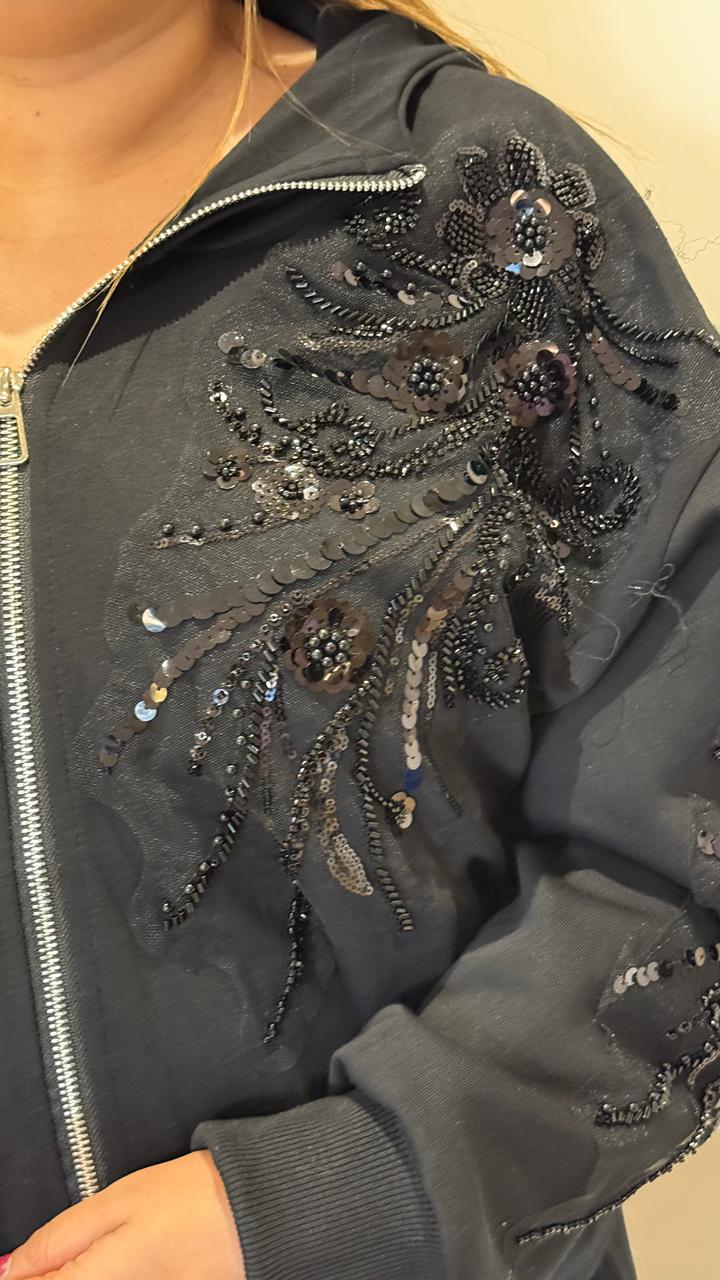 Arvyn Hoodie Cordset- Black