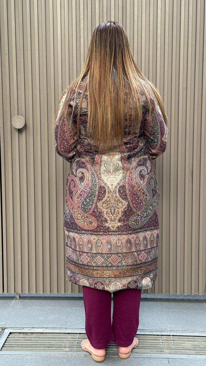 Navera Daffodil Wool Cordset- Purple, Black