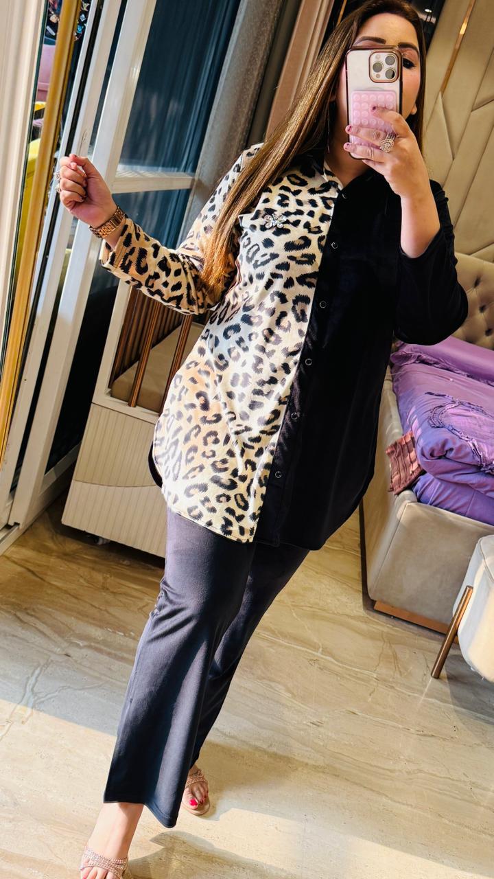 Tavrina Tiger Print Set- Black