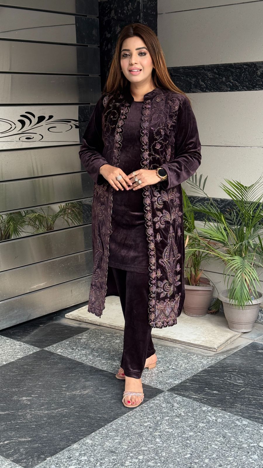 Elanora cord Set- Purple, Green