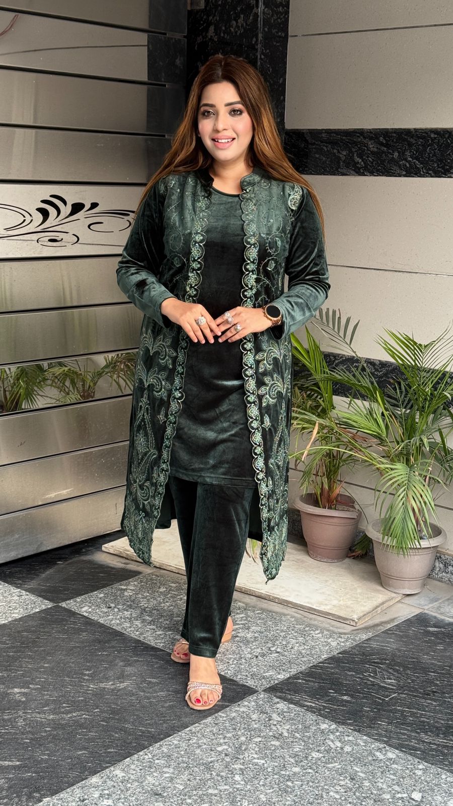 Elanora cord Set- Purple, Green