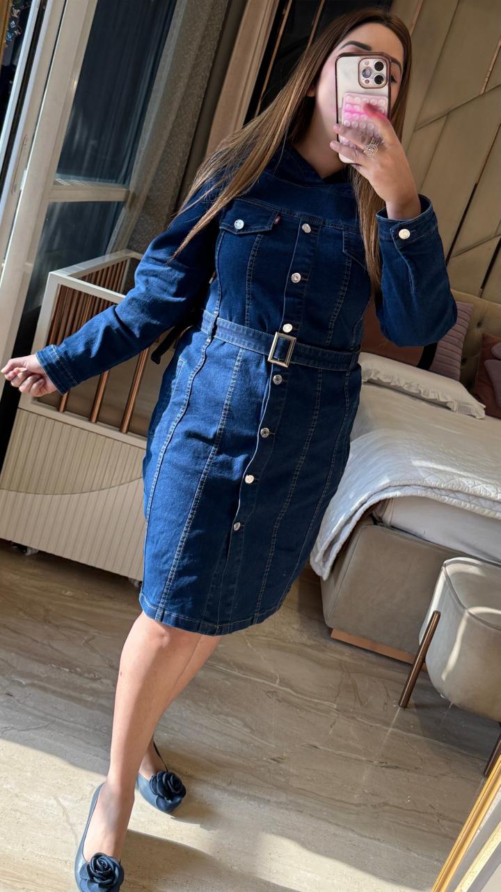 Vionna Midi Dress- Blue, Navy