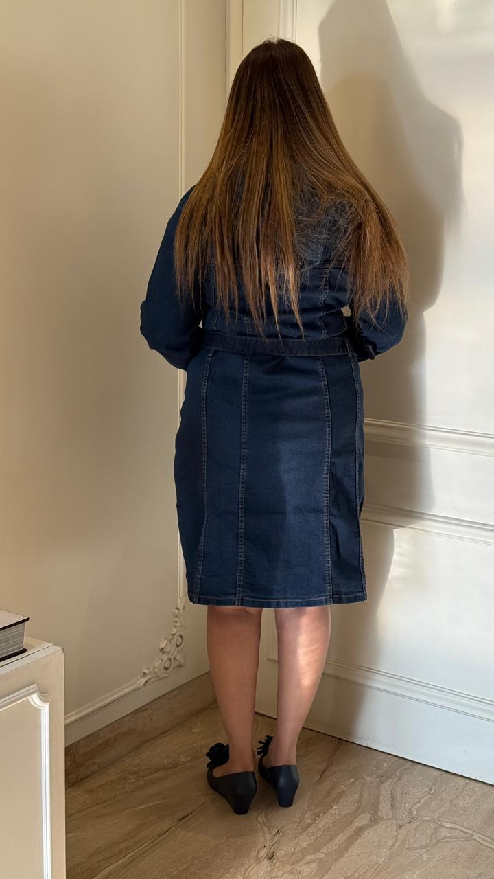 Vionna Midi Dress- Blue, Navy