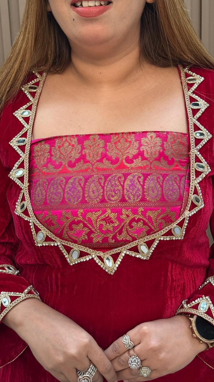 Zayana 3-Piece Cordset- Red, Black, Purple, Blue