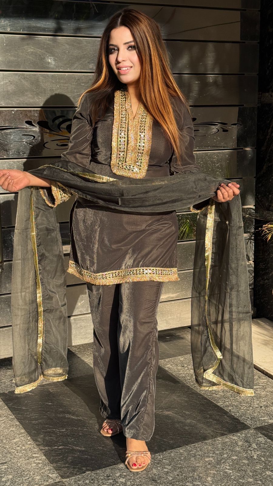 Venessa Velvet Suit Set- Grey, Purple, Black, Green