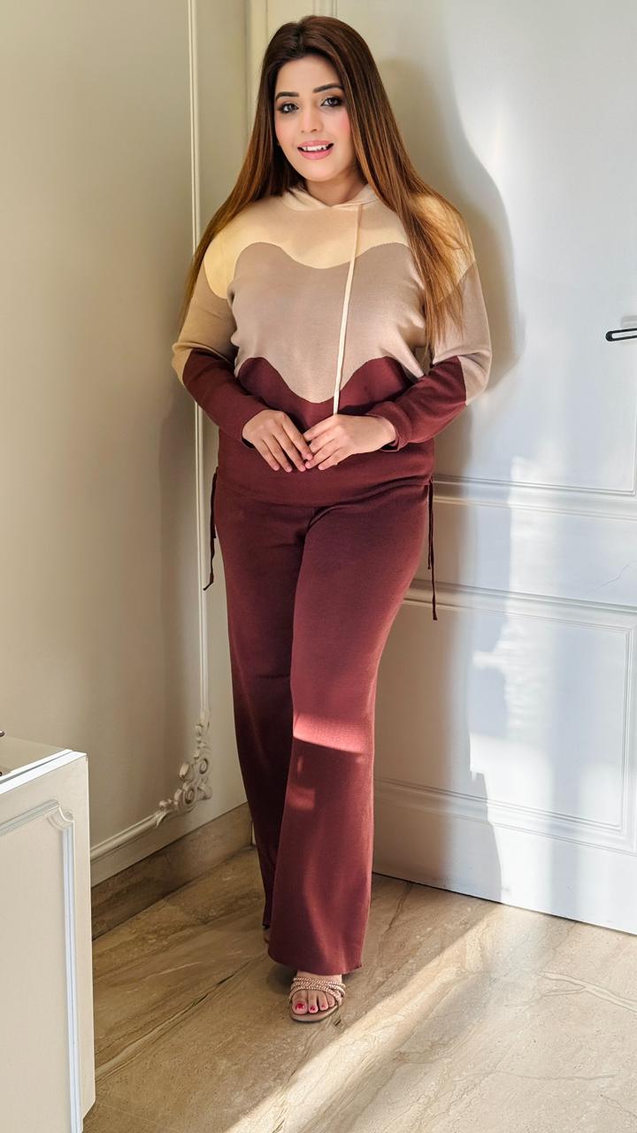 Cardiva Cordset Track Suit- Black, Pink, Brown