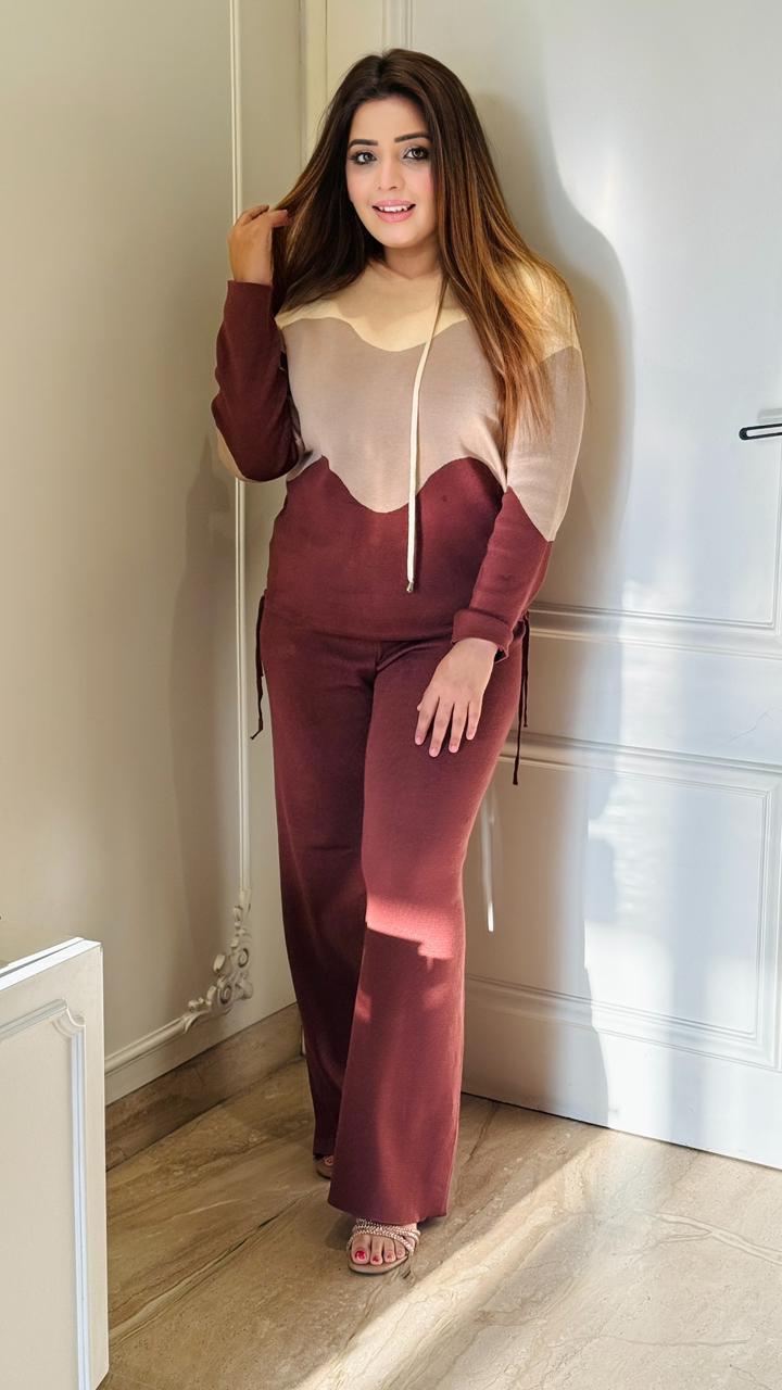 Cardiva Cordset Track Suit- Black, Pink, Brown