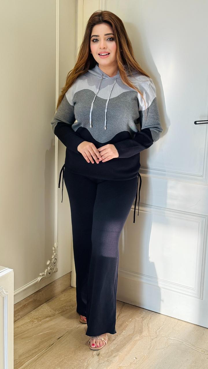 Cardiva Cordset Track Suit- Black, Pink, Brown