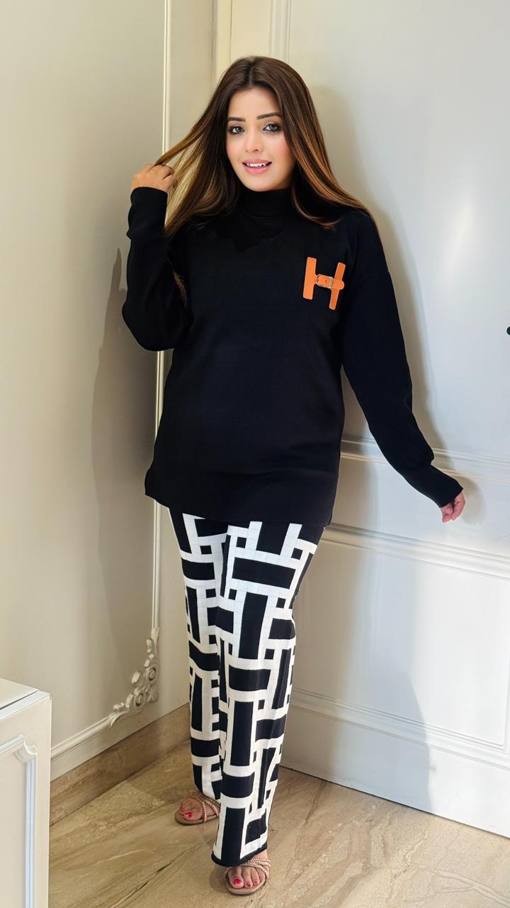 Woolara Woolen Cordset- Brown, Black, Orange