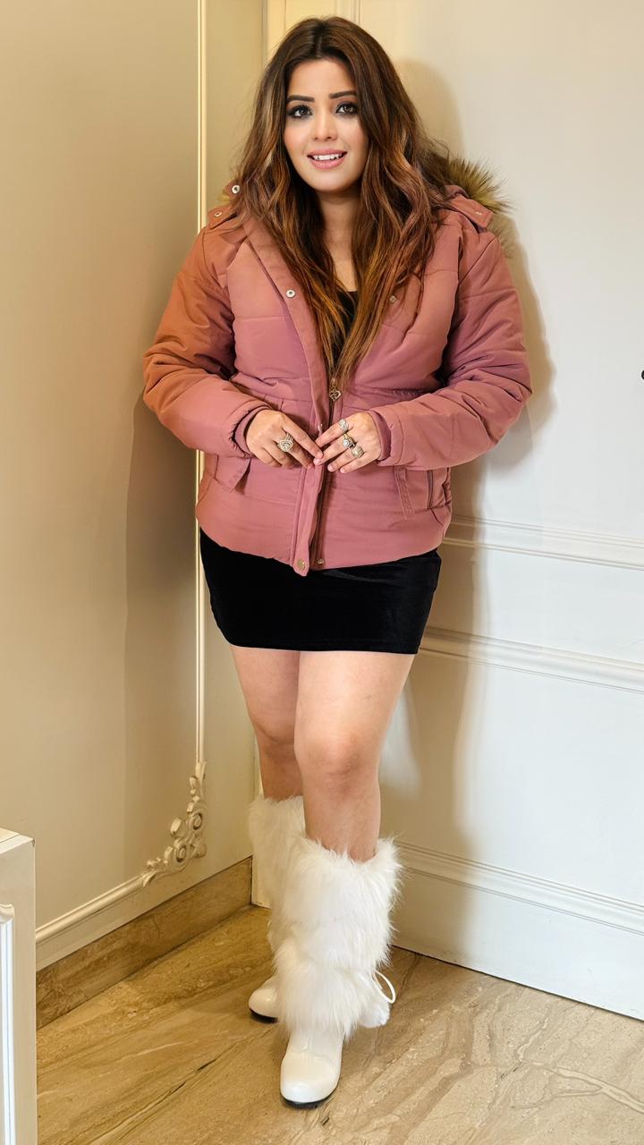 Furzen Warm Fur Jacket- Beige, Pink, Purple