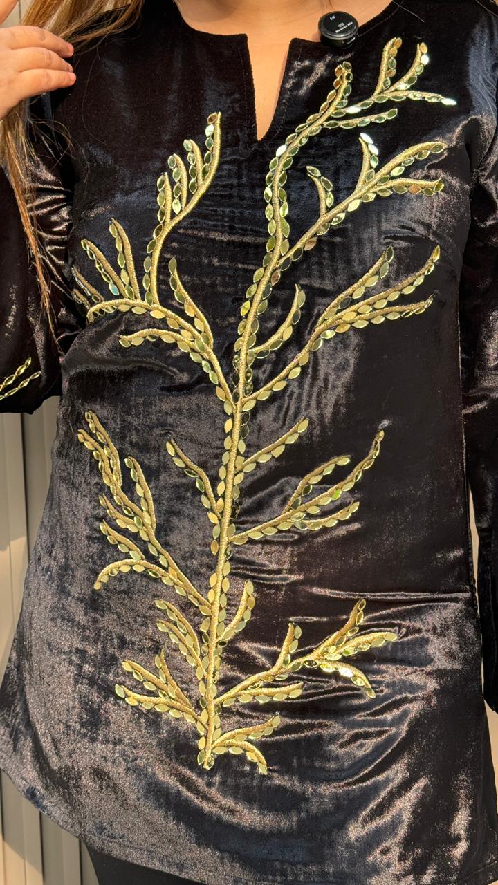 Bellvora Bell Bottom Cordset- Black, Green, Purple