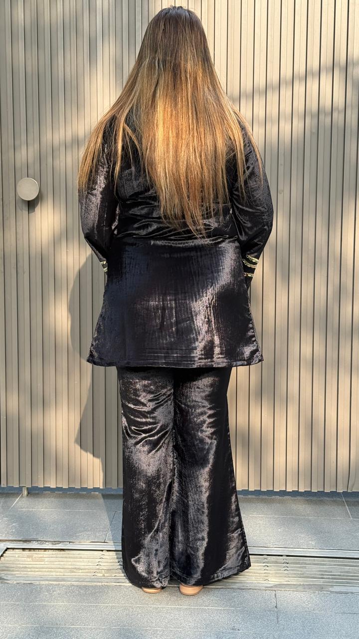 Bellvora Bell Bottom Cordset- Black, Green, Purple