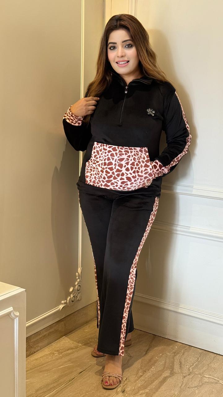 Velviora Velvet Cordset- White, Brown