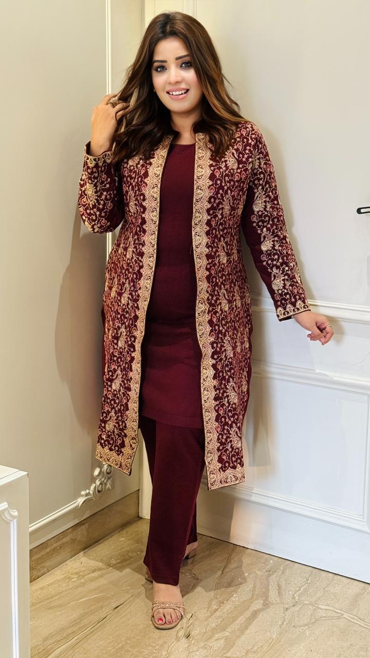 Daffivora 3-Piece Set- Black, Maroon