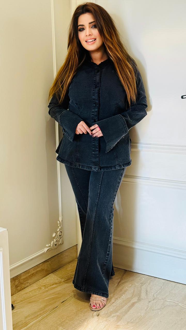 Beren Denim Cordset- Navy, Black