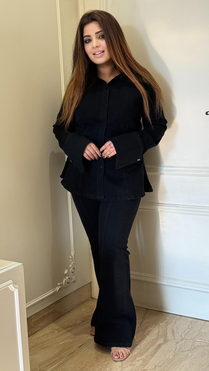 Beren Denim Cordset- Navy, Black