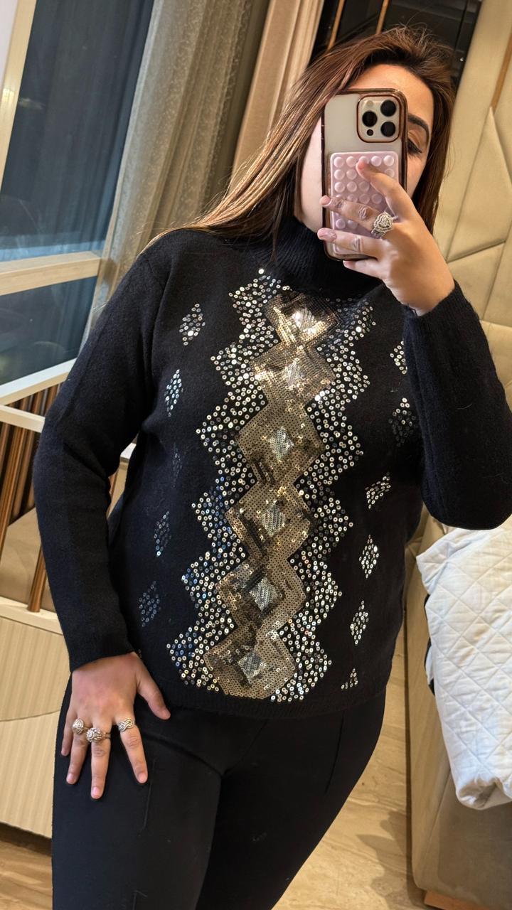 Ecrin Warm Sweater - Pink, Black