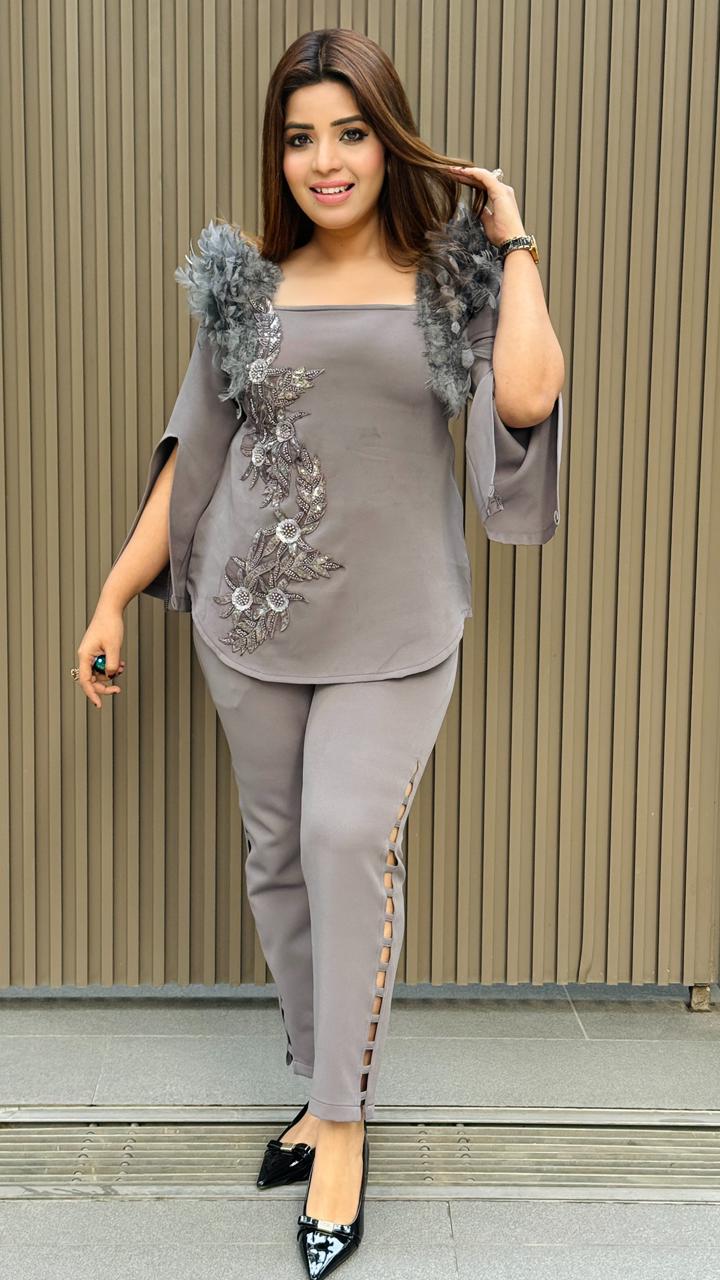 Miray Cordset- Grey, Magenta