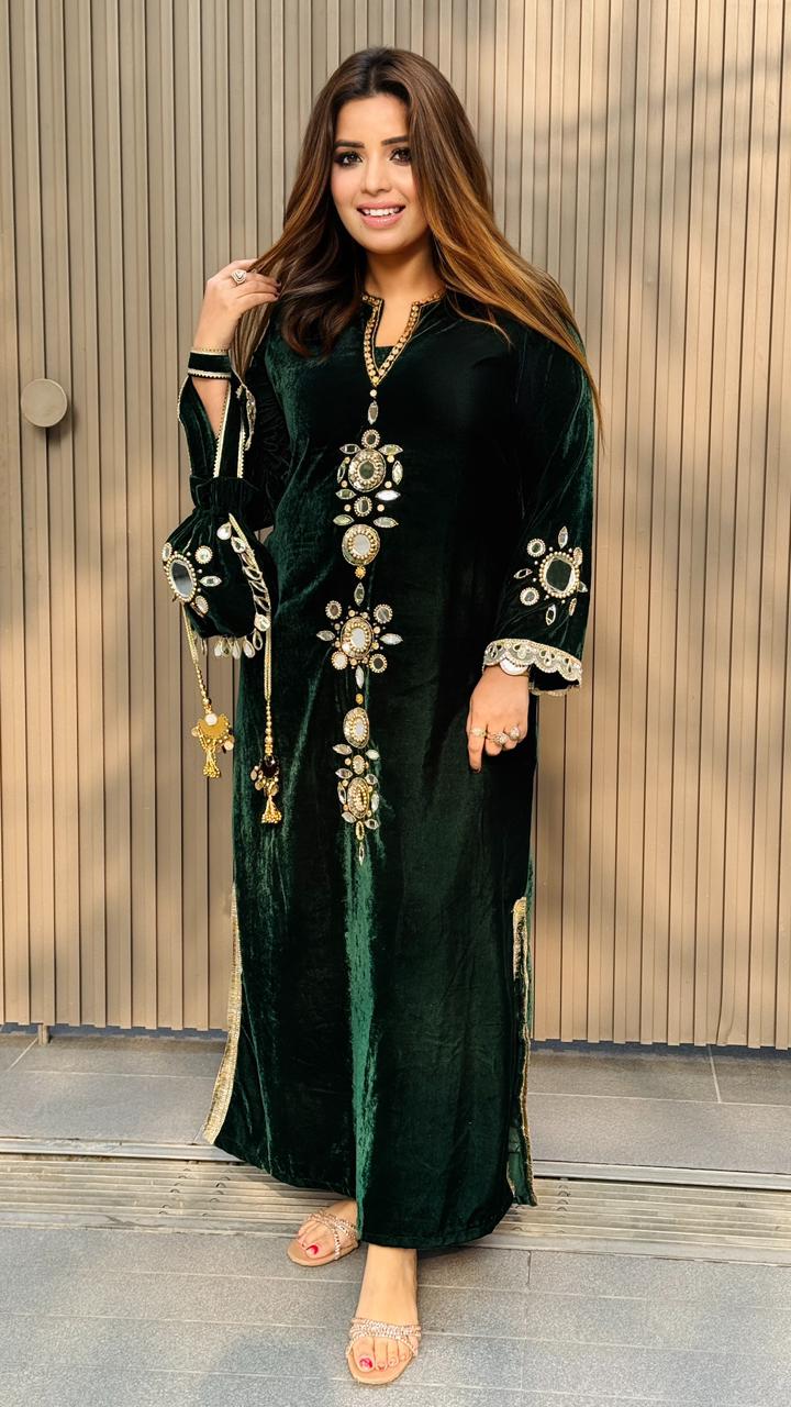 Sareya Kurti- Green, Black