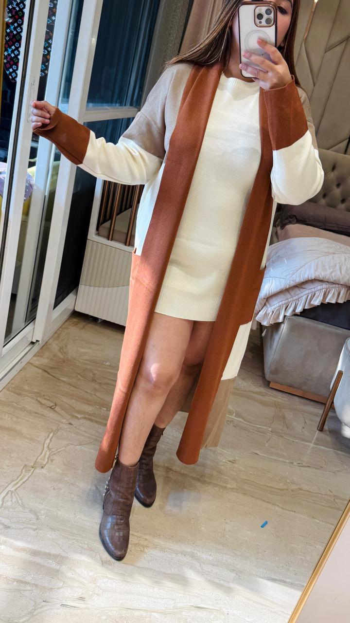 Avenya 3-Piece Shrug Set- Green, Brown, Black