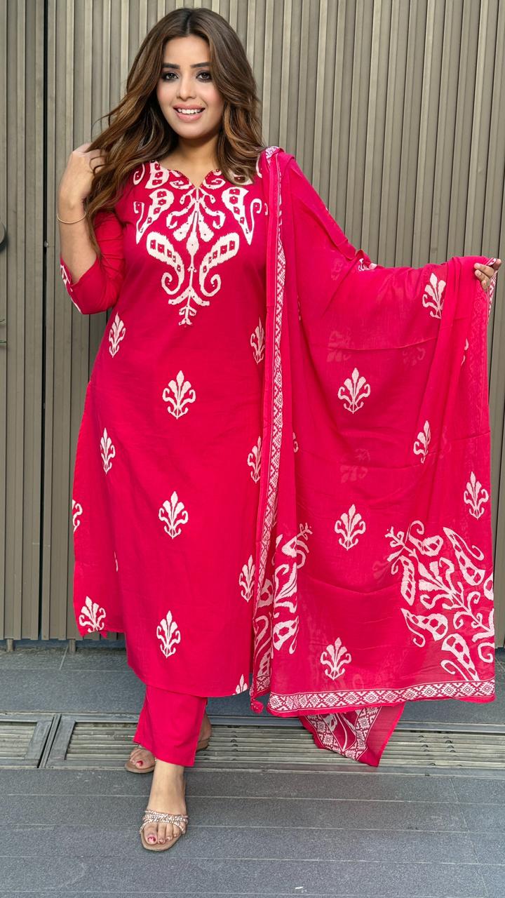 Tanushreea Suit Set- Purple, Pink, Orange