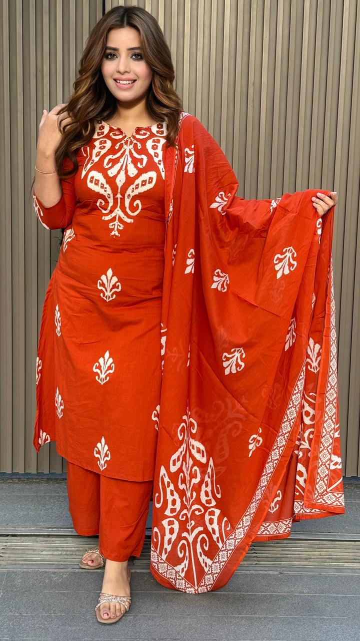 Tanushreea Suit Set- Purple, Pink, Orange, Green, Red, Purple