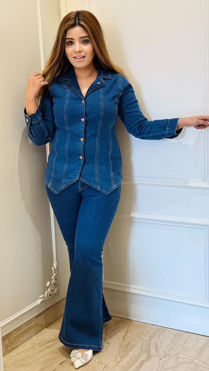 Denora Denim Cordset- Blue