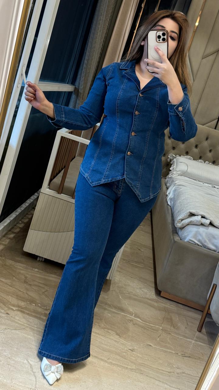 Denora Denim Cordset- Blue