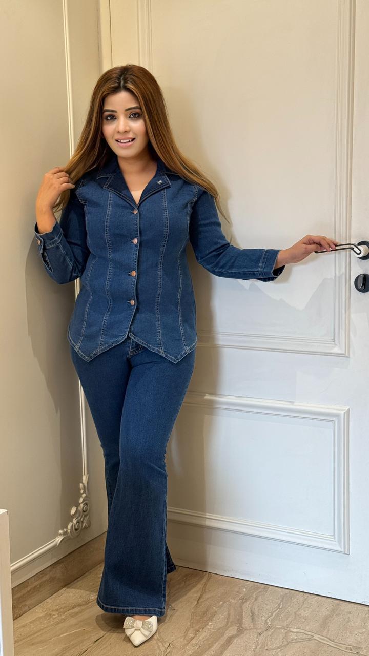 Denora Denim Cordset- Blue