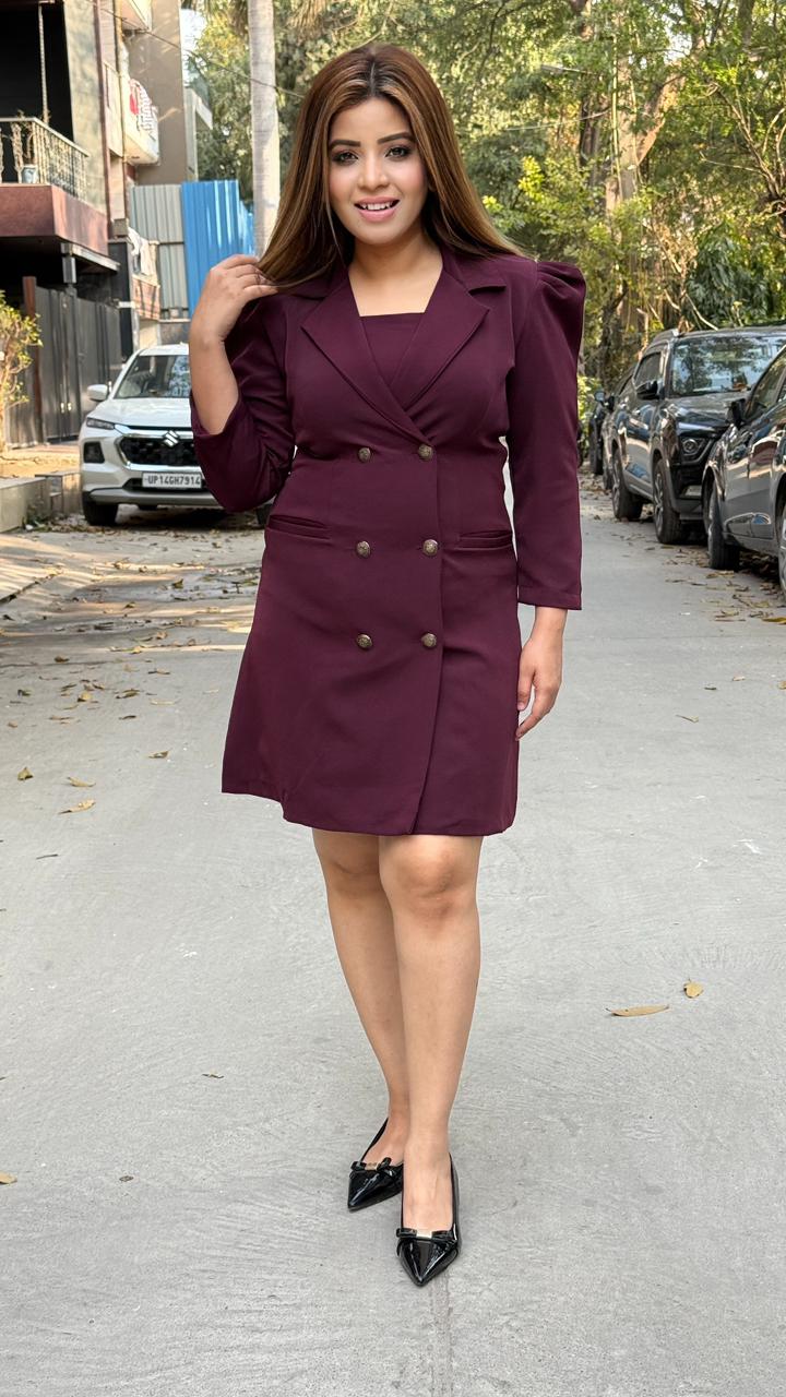 Zaylora Crepe Top- Purple