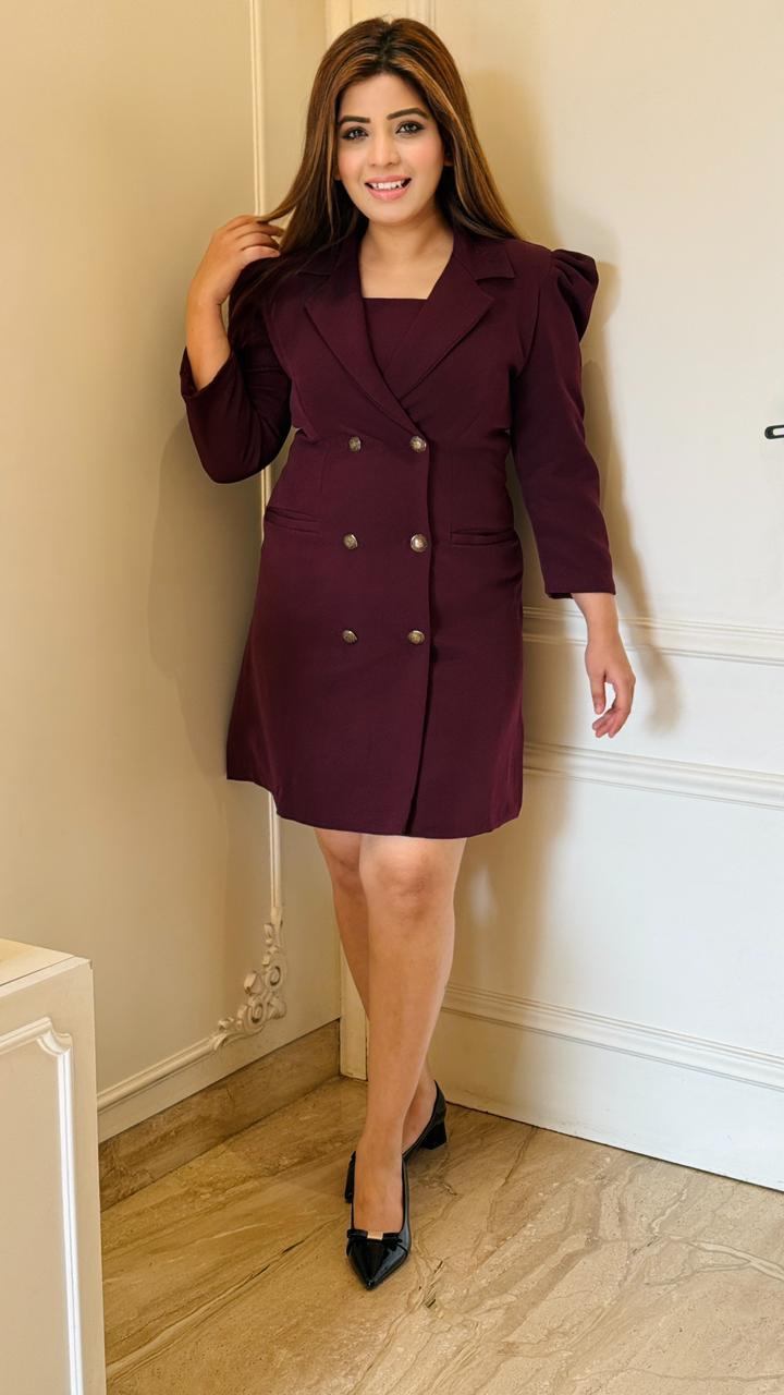 Zaylora Crepe Top- Purple