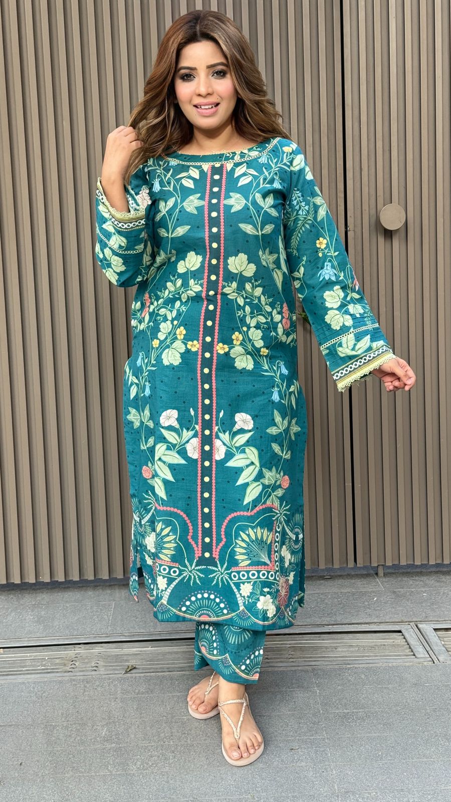 Zehreen Kurta Set- Green