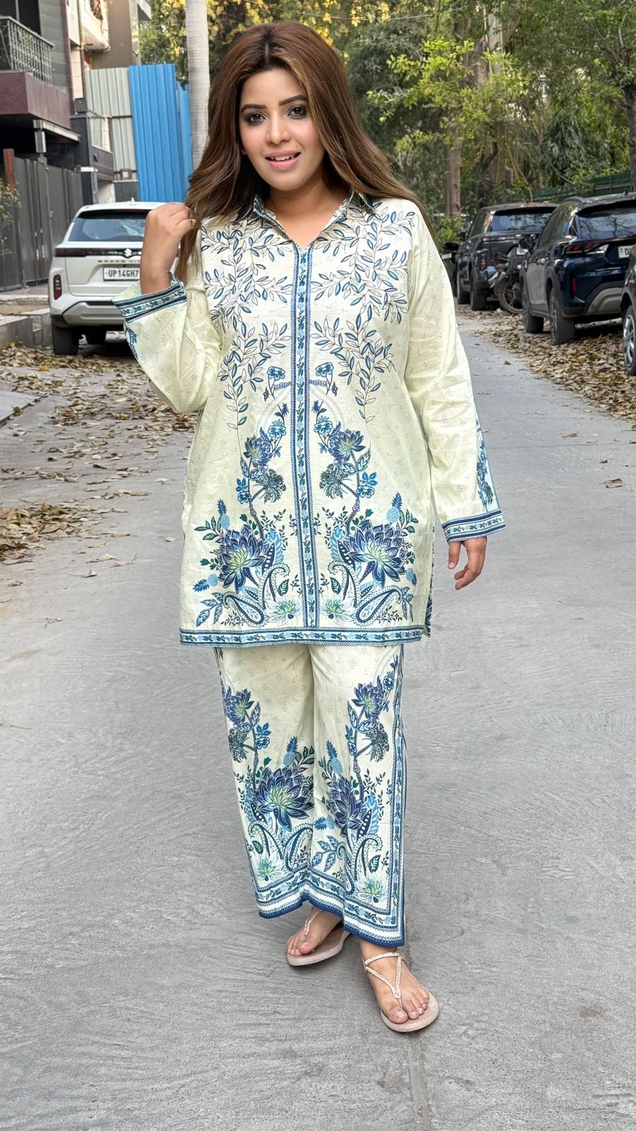 Noorvisha Cordset- Blue